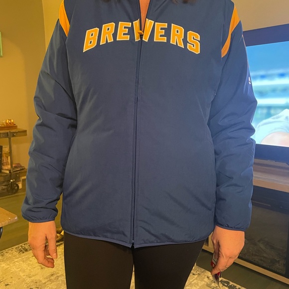 Authentic MLB Milwaukee Brewers ThermaBase Jacket - Picture 7 of 8